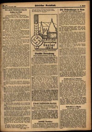 Zweite Ausgabe vom Freitag, den 09. November 1934.