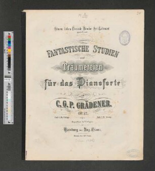 Fantastische Studien und Träumereien : für das Pianoforte ; op. 52, H.2