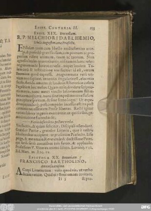 Epist. XIX. Bruxellam. R. P. Melchiori Daelhemio, Scholae Augustinianae Praefecto.