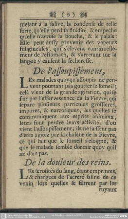 De la douleur des reins