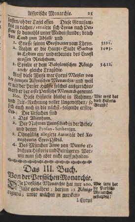 Das III. Buch. Von der Persischen Monarchie.