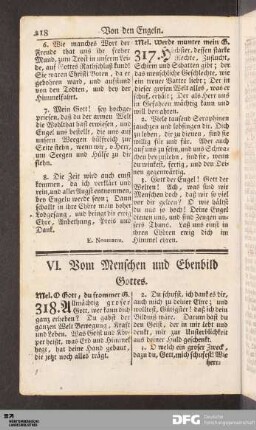 VI. Vom Menschen und Ebenbild Gottes.