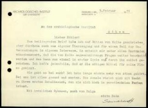W.H. Schuchhardt an K. Kübler