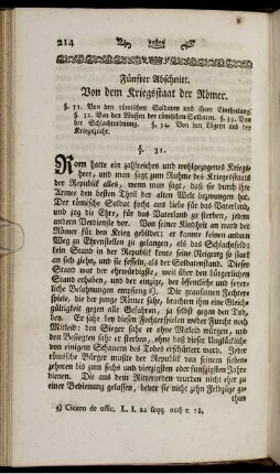 Fünfter Abschnitt. Von dem Kriegsstaat der Römer