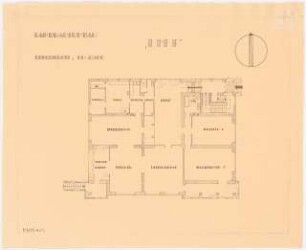 Umbau eines Landhauses Monatskonkurrenz Februar 1933: Grundriss Erdgeschoss 1:100