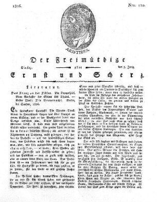 Nro. 110, Dienstag den 3. Juny 1806