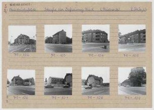 Straßenansichten. Berlin, Lichtenberg, Friedrichsfelde, südlich der Straße der Befreiung, seit 1992 Alt-Friedrichsfelde)/Einbecker Str.