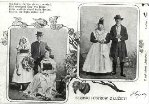 Katholische Trachten der Oberlausitz : Kleidung - katholische Tracht. Ort: Hornja Łuźica / Oberlausitz. Verschiedene katholische Trachten.