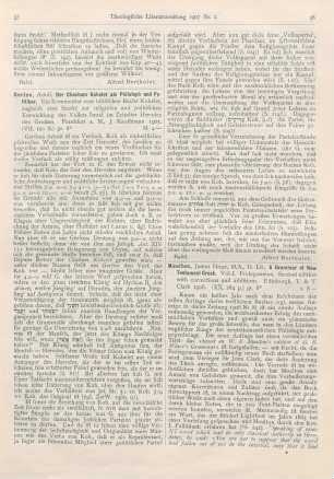 38-39 [Rezension] Moulton, James Hope, A Grammar of New Testament Greek. Vol. I