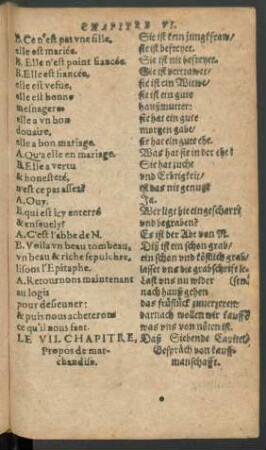 Le VII. Chapitre ... = Daß Siebende Capitel ...