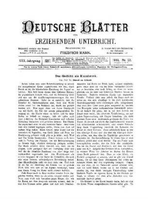 Das Gedicht als Kunstwerk