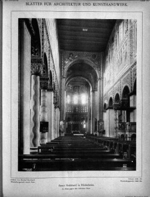 Tafel 14: Sanct Godehard in Hildesheim. 2. Blick gegen den östlichen Chor
