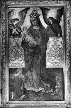 Flügelaltar von 1490 — Muttergottes mit Stifter