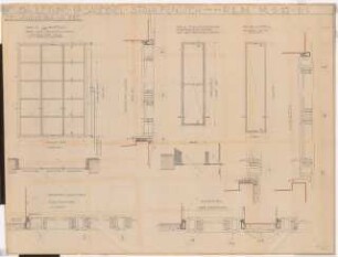 Reichsluftfahrtministerium, Berlin: Stahlfenster: Ansichten 1:10, Details 1:1
