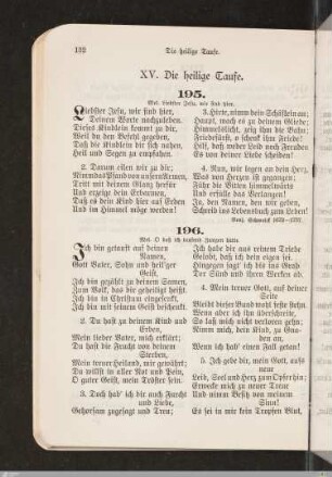XV. Die heilige Taufe