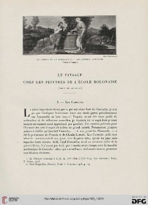 5. Pér. 3.1921: Le paysage chez les peintres de l'école bolonaise, 1 : les Carrache