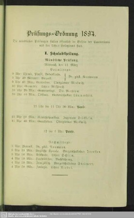 Prüfungs-Ordnung 1894