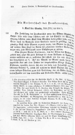 I. Die Vorherrschaft des Frankenreiches