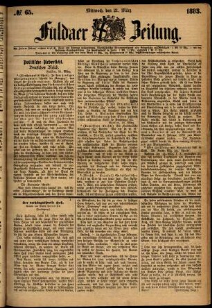 Ausgabe vom Mittwoch, den 21. März 1883.