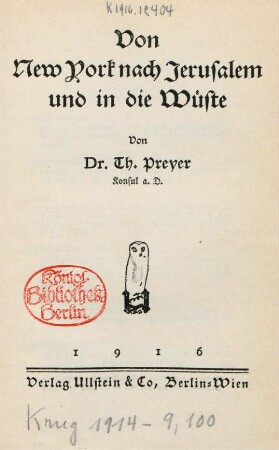 Von New York nach Jerusalem und in die Wüste
