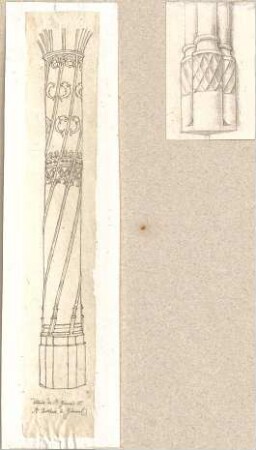 Hoffstadt, Friedrich; Kassette 3: Mappe VI.2, Schäfte und Dienste - Kathedrale Saint-Gervais-et-Saint-Protais (Detail); Perspektive