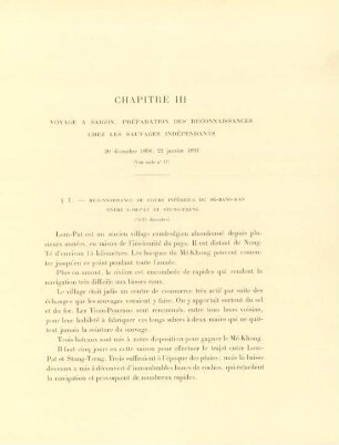 Chapitre III. Voyage a Saigon. Préparation des reconnaissances chez les sauvages indépendants