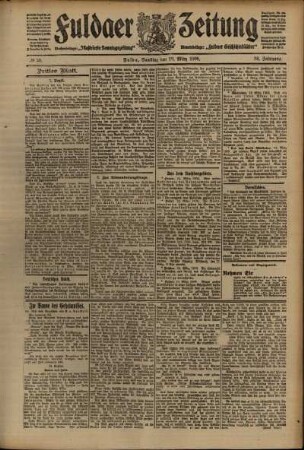 Dritte Ausgabe vom Samstag, den 13. März 1909.