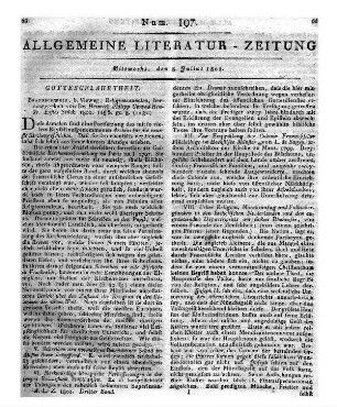 Religionsannalen. St. 1. Hrsg. v. H. P. C. Henke. Braunschweig: Vieweg 1800