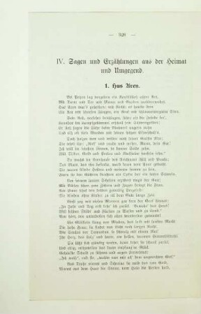 IV. Sagen und Erzählungen aus der Heimat und Umgegend