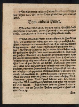 Vom andern Punct.