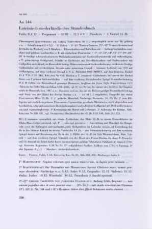 Aa 144. Lateinisch-niederländisches Stundenbuch