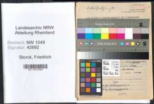 Entnazifizierung Friedrich Storck , geb. 01.12.1902 (Inspektor)