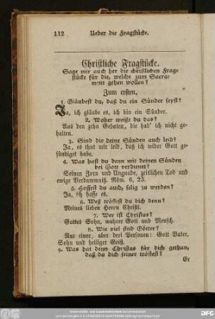 Christliche Fragstücke.