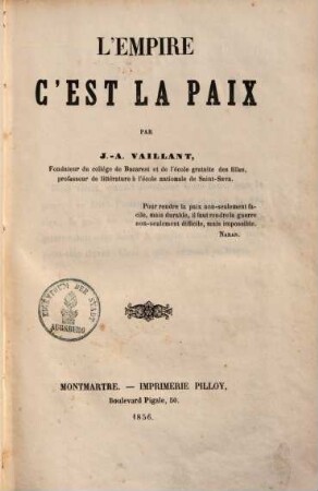 L' empire c'est la paix