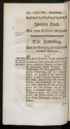 Zweytes Buch. Von denen Soldaten überhaupt