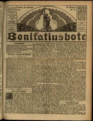 Ausgabe vom Sonntag, den 30. September 1923.