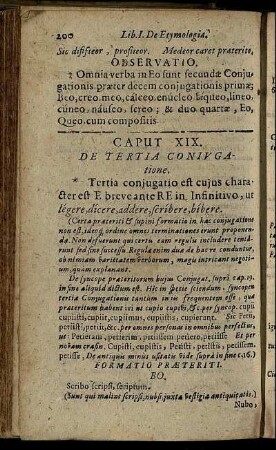 Caput XIX. De Tertia Coniugatione.
