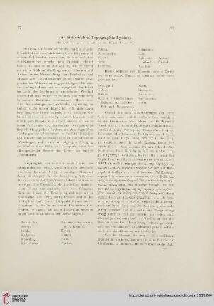 3.1900: Zur historischen Topographie Lykiens