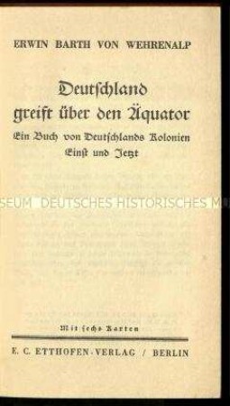 Bericht über die Geschichte der Deutschen Kolonien