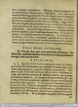 Thesis Prima Lutherana