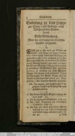 I. [Die Früh-Predigt.]