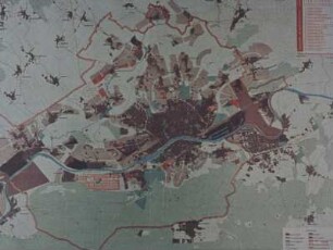 Stadtplan von Frankfurt mit den neuen Siedlungen