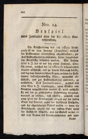 290-293, Nro. 14. Beyspiel eines Journales über die Ex officio korrespondenz. - Tafel. Nro. 15. Beyspiel von einem Rapporte an die k.k. Oberpolizen-Direktion. - Tafel. Beilage zum Ex officio Journal.