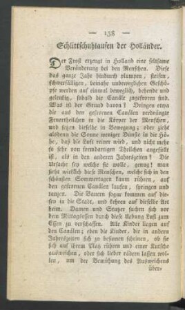 Schlittschuhlaufen der Holländer