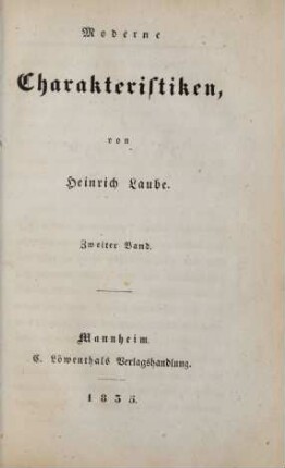 Bd. 2: Moderne Charakteristiken