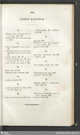 Index latinus