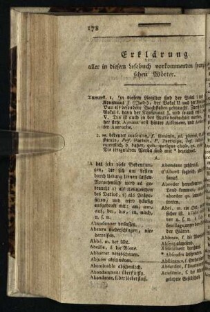 Erklärung aller in diesem Lesebuch vorkommenden französischen Wörter