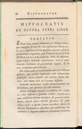 Hippocratis De Natura Pueri Liber