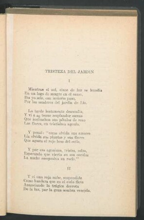 Tristeza del jardín