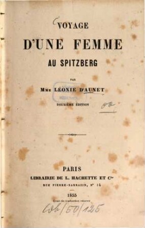 Voyage d'une femme au Spitzberg